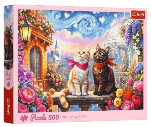 Puzzle 500 Zakochane mruczki TREFL