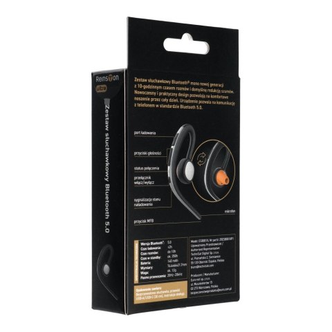 Słuchawka bezprzewodowa bluetooth MONO Reinston ESB001X USB-C czarny