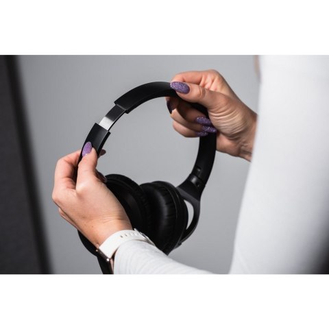 Słuchawki bezprzewodowe nauszne Forcell F-Audio Vibe ANC + ENC + TUYA APP czarne