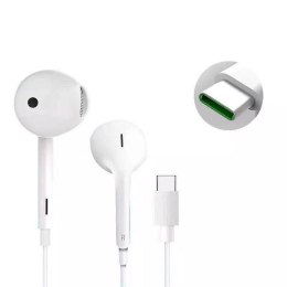Oryginalne Słuchawki przewodowe doszune USB C Oppo MH147 bulk białe