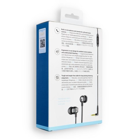 Słuchawki przewodowe douszne Jack 3,5 mm Sennheiser CX 300S czarne