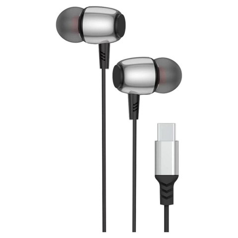 Słuchawki przewodowe douszne USB C (DAC) Blue Star M09C 1,2 m czarne