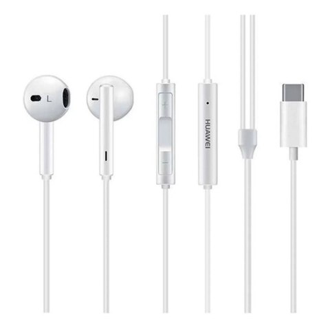 Oryginalne Słuchawki przewodowe douszne USB C Huawei CM33 bulk białe