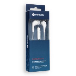 Słuchawki przewodowe douszne z mikrofonem MOTOROLA Ear Buds 2-s białe