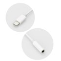 Adapter AUX Typ C (męski) do Jack 3,5 mm (żeński) biały