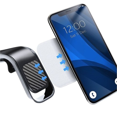 Blaszki do uchwytu magnetycznego skórzane srebrne