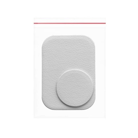 Blaszki do uchwytu magnetycznego skórzane srebrne