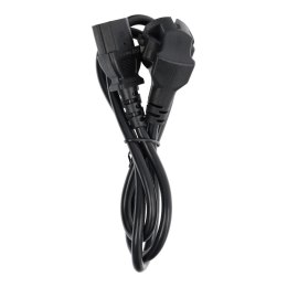 Kabel zasilający do komputera PC / drukarka / monitor 230V 16A 1 m czarny