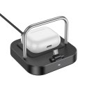 Ładowarka biurkowa Hoco 2w1 USB C PD QC 3A 30W + ładowanie bezprzewodowe 5W CQ16B czarna