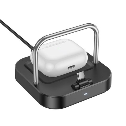 Ładowarka biurkowa Hoco 2w1 USB C PD QC 3A 30W + ładowanie bezprzewodowe 5W CQ16B czarna