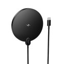 Ładowarka indukcyjna Hoco 15W z kablem USB C i wyświetlaczem CW62 czarna