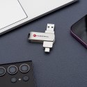 Pendrive 128GB USB 3.2 Gen 1 (USB A / USB C) Forcell F-Data Metal Duo srebrny