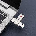Pendrive 128GB USB 3.2 Gen 1 (USB A / USB C) Forcell F-Data Metal Duo srebrny