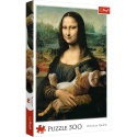 Puzzle 500 Mona Lisa i kot Mruczek TREFL