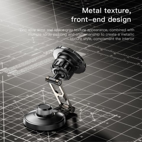 Uchwyt na telefon do samochodu magnetyczny Forcell F-Grip IronSecure do szyby / deski czarny