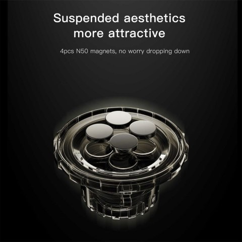 Uchwyt na telefon do samochodu magnetyczny Forcell F-Grip IronSecure do szyby / deski czarny