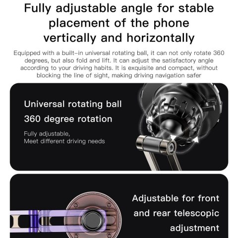 Uchwyt na telefon do samochodu magnetyczny Forcell F-Grip IronSecure do szyby / deski czarny