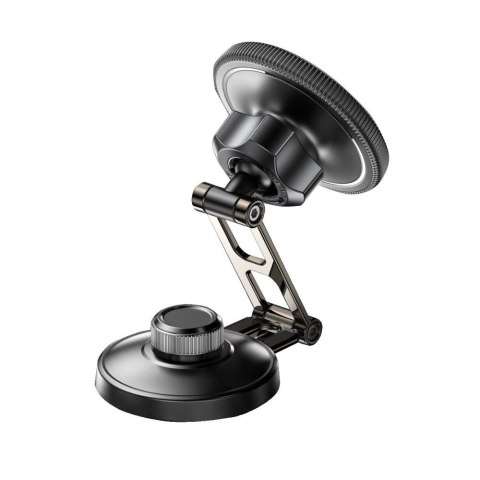 Uchwyt na telefon do samochodu magnetyczny zgodny z MagSafe Forcell F-Grip IronSecure do szyby / deski czarny