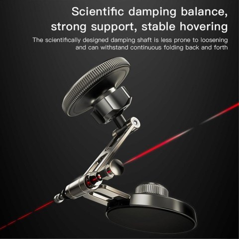 Uchwyt na telefon do samochodu magnetyczny zgodny z MagSafe Forcell F-Grip IronSecure do szyby / deski czarny