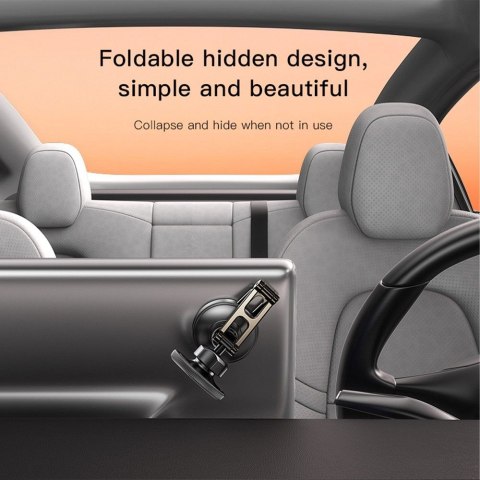 Uchwyt na telefon do samochodu magnetyczny zgodny z MagSafe Forcell F-Grip IronSecure do szyby / deski czarny