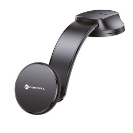 Uchwyt na telefon do samochodu magnetyczny zgodny z MagSafe Forcell F-Grip MagFlex do szyby / deski czarny