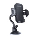Uchwyt na telefon do samochodu uniwersalny Forcell F-Grip Carbon Bracket ramię 17cm do szyby czarny