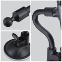 Uchwyt na telefon do samochodu uniwersalny Forcell F-Grip Carbon Bracket ramię 17cm do szyby czarny