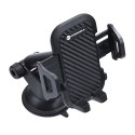 Uchwyt na telefon do samochodu uniwersalny Forcell F-Grip Carbon Bracket ramię regulowane do szyby / kokpitu czarny