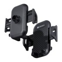 Uchwyt na telefon do samochodu uniwersalny Forcell F-Grip Carbon Bracket ramię regulowane do szyby / kokpitu czarny