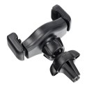 Uchwyt na telefon do samochodu uniwersalny Forcell F-Grip Carbon H-CF509 do kratki czarny