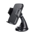 Uchwyt na telefon do samochodu uniwersalny Forcell F-Grip Carbon HT1 do szyby / deski czarny