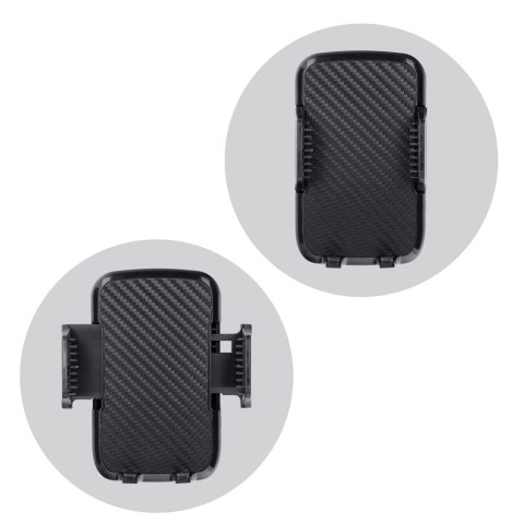 Uchwyt na telefon do samochodu uniwersalny Forcell F-Grip Carbon HT1 do szyby / deski czarny