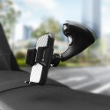 Uchwyt na telefon do samochodu uniwersalny Forcell F-Grip Carbon HT1 do szyby / deski czarny