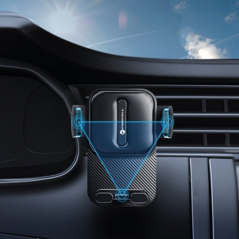 Uchwyt na telefon do samochodu uniwersalny Forcell F-Grip Guardian AV do kratki czarny