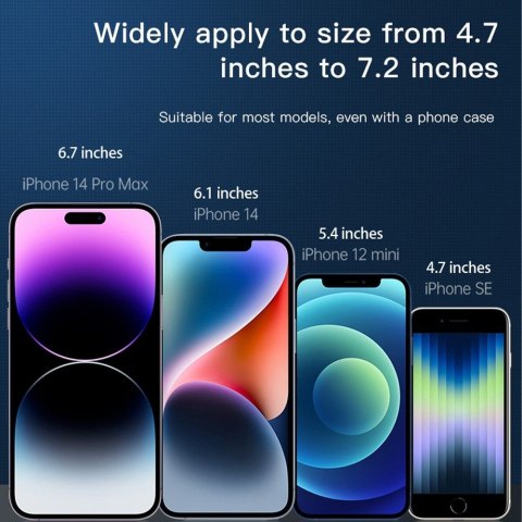 Uchwyt na telefon do samochodu uniwersalny Forcell F-Grip Guardian AV do kratki czarny