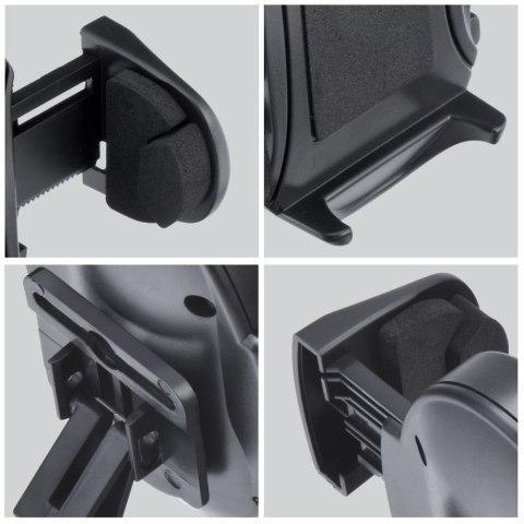 Uchwyt na telefon do samochodu uniwersalny Forcell F-Grip Oval 17 cm do szyby / deski / kratki czarny