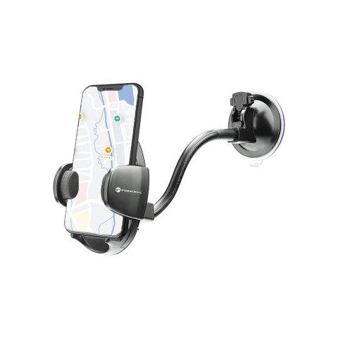 Uchwyt na telefon do samochodu uniwersalny Forcell F-Grip Oval 27 cm do szyby / deski / kratki czarny
