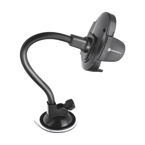Uchwyt na telefon do samochodu uniwersalny Forcell F-Grip Oval 27 cm do szyby / deski / kratki czarny