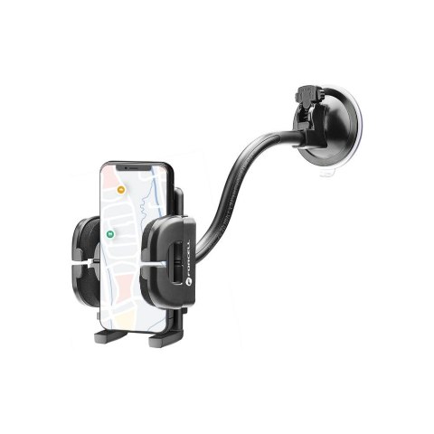 Uchwyt na telefon do samochodu uniwersalny Forcell F-Grip Regular 27 cm do szyby / deski / kratki czarny