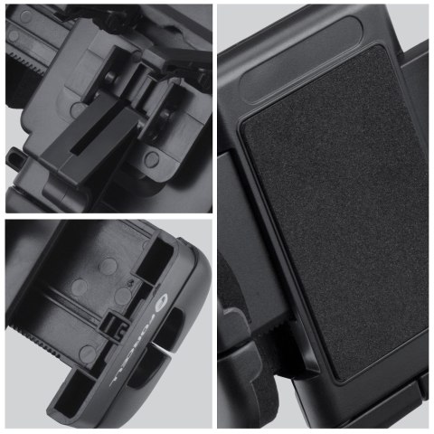 Uchwyt na telefon do samochodu uniwersalny Forcell F-Grip Regular do kratki czarny