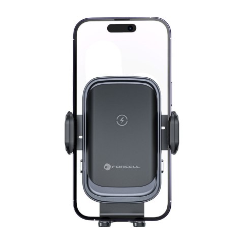 Uchwyt na telefon do samochodu indukcyjny Forcell F-Grip Grand F-24 15W do kratki srebrny
