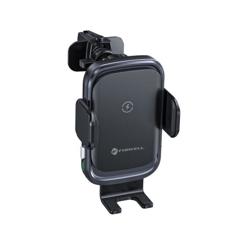 Uchwyt na telefon do samochodu indukcyjny Forcell F-Grip Grand F-24 15W do kratki srebrny