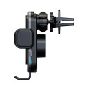 Uchwyt na telefon do samochodu indukcyjny Forcell F-Grip Grand F-24 15W do kratki srebrny