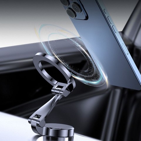 Uchwyt na telefon do samochodu magnetyczny Blue Star Easy View kompatybilny z MagSafe czarny