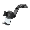 Uchwyt na telefon komórkowy do samochodu BLUE STAR Long Neck Crystal do deski / szyby czarny