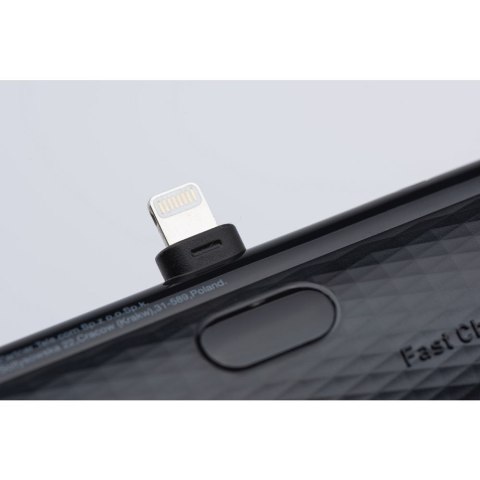 Powerbank Forcell F-Energy Power Plug F5K3 PD 20W 5000 mAh z wbudowanym złączem Lightning czarny