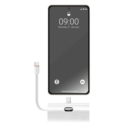 Powerbank Forcell F-Energy Power Plug F5K3 PD 20W 5000 mAh z wbudowanym złączem USB C biały