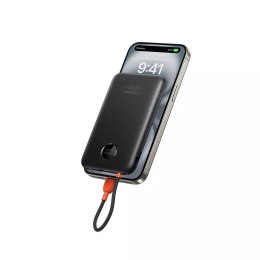 Powerbank Veger 10000 mAh z wbudowanym kablem USB C QC3.0 PD 2A 22,5W K1C W1189 czarny