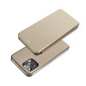Etui z klapką na Samsung A26 Elegance Book złote