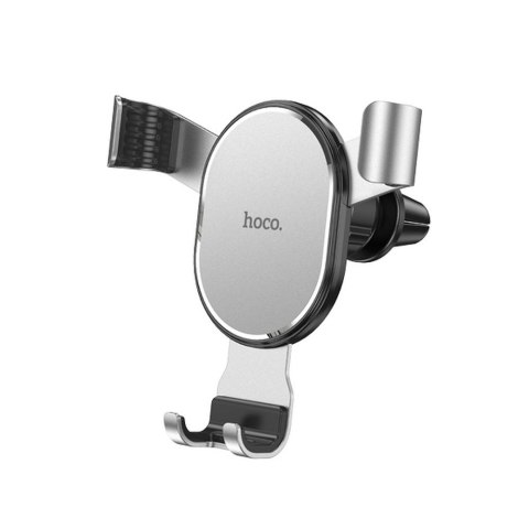 Uchwyt na telefon do samochodu grawitacyjny Hoco do kratki CA56 PLUS metal srebrny